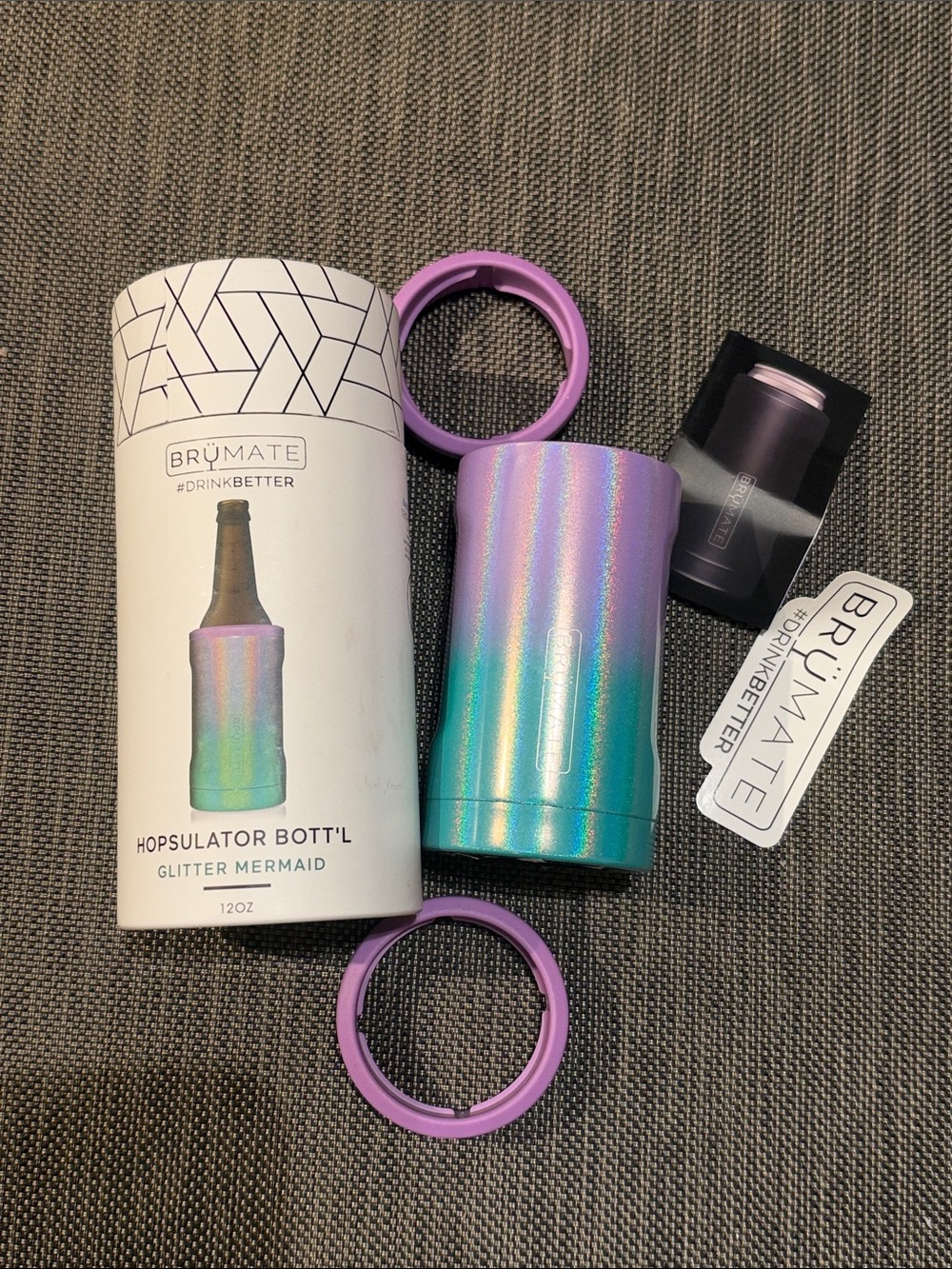 BrüMate Glitter Mermaid Hopsulator - Iridescent Purple & Teal
